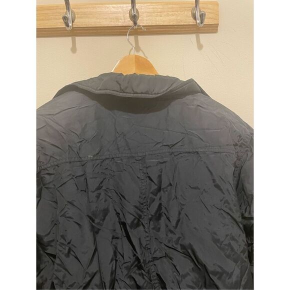 Vintage 90s Y2K Gallery long black overcoat puffer women’s winter coat size medi - Picture 11 of 15